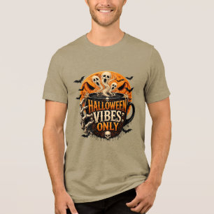 Halloween Stimmung Skelett Kaffee Tri-Blend Shirt