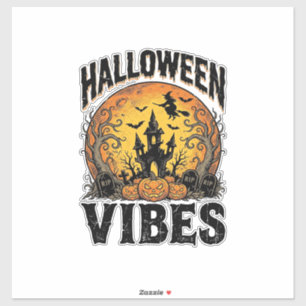 Halloween-Stimmung Vintage Verfluchter Mond-Shirt- Aufkleber