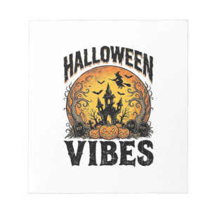 Halloween-Stimmung Vintage Verfluchter Mond-Shirt- Notizblock