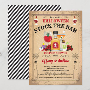 Halloween Stock der Duscheinladung für Bar Paare Einladung