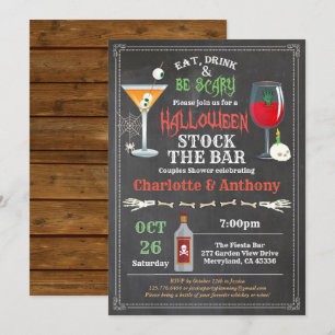 Halloween Stock die Duschkabine der Bar Einladung