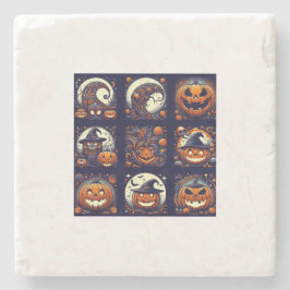 Halloween Stone Untersetzer