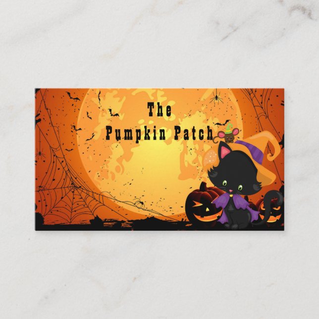 Halloween Store - Pumpkin Patch personalisieren Visitenkarte (Vorderseite)