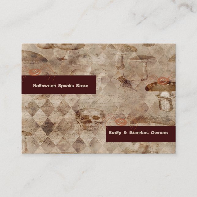Halloween Store-Visitenkarte Visitenkarte (Vorderseite)