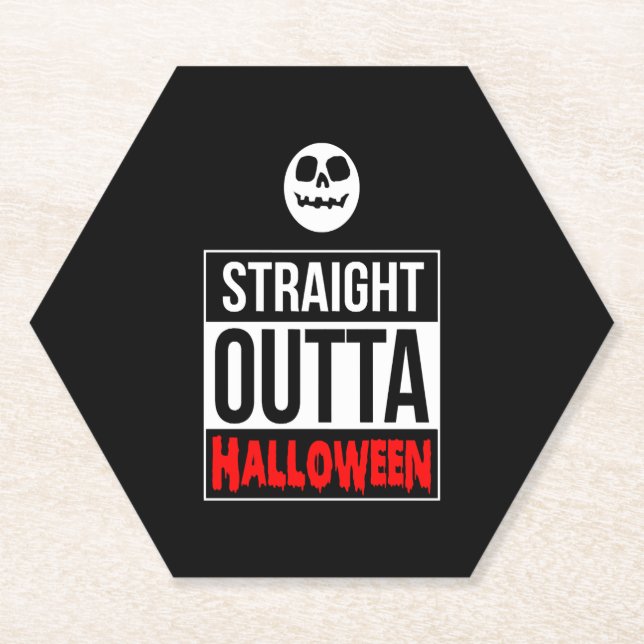 Halloween - Straight Outta Halloween Untersetzer (Vorderseite)