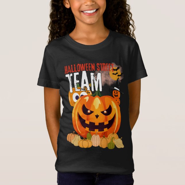 Halloween Street Team Boo Funny und Niedlicher T - T-Shirt (Vorderseite)