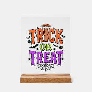 Halloween Streich Behandlung Lustiges Spinnennetz Acrylschild