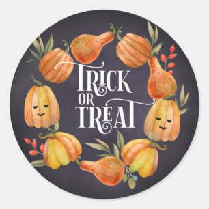 Halloween-Streich oder Saures Fledermaus-Rundaufkl Runder Aufkleber