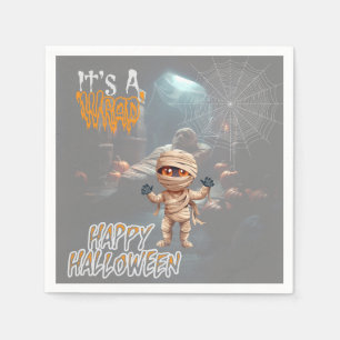 Halloween Streich oder Überraschung Mummys Verstec Serviette
