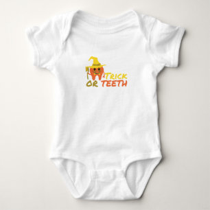 Halloween-Streich oder Zähne Baby Strampler