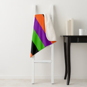 Halloween-Streifen in klassischen Farben Sherpadecke