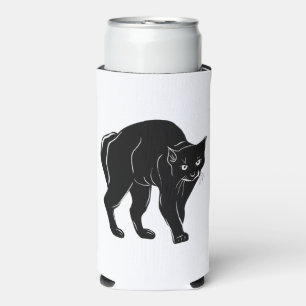 Halloween Streunende schwarze Katzen Silhouette Ze Selters Dosenkühler