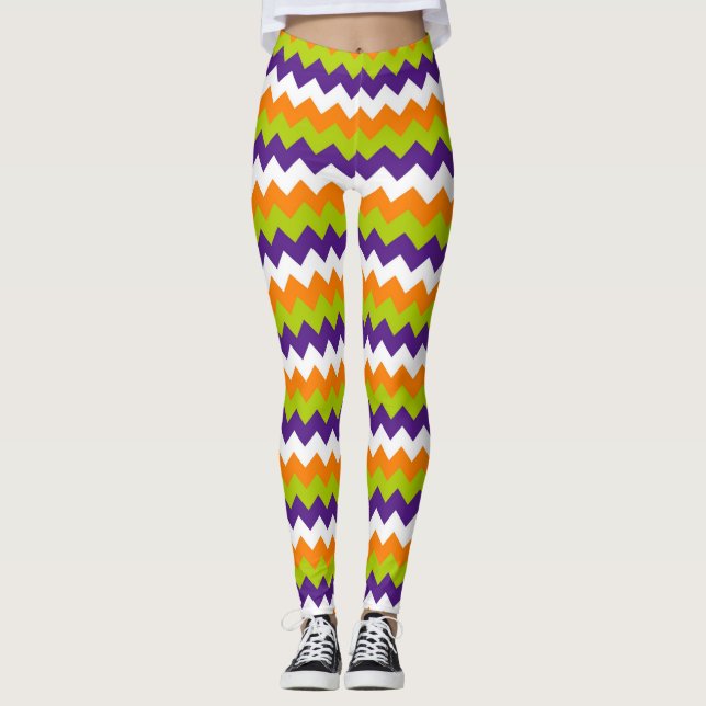 Halloween Strip-Leggings Leggings (Vorderseite)
