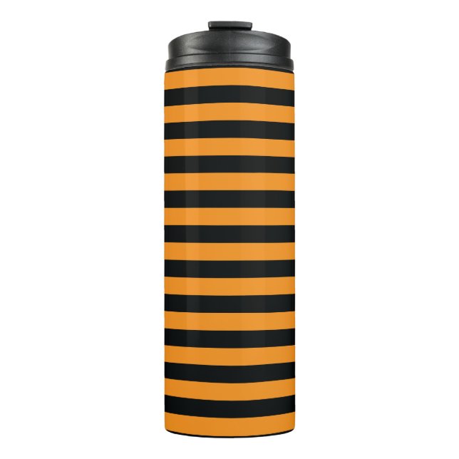 Halloween Stripes Thermosbecher (Vorderseite)