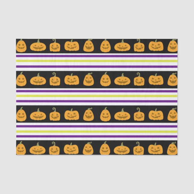 Halloween Stripteppich Seidenpapier (Vorderseite)