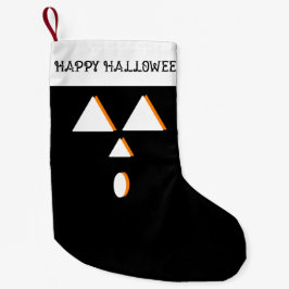 Halloween-Strumpf | Niedlich Geometrisches Kürbisg Kleiner Weihnachtsstrumpf