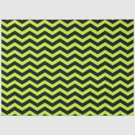 Halloween Style | Peridot Green Black Chevron Seidenpapier