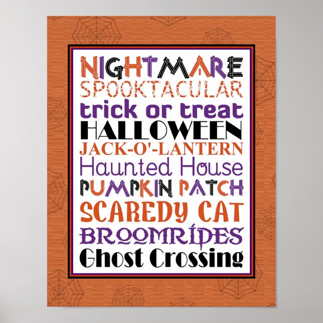 Halloween Subway Art Poster (Vorne)