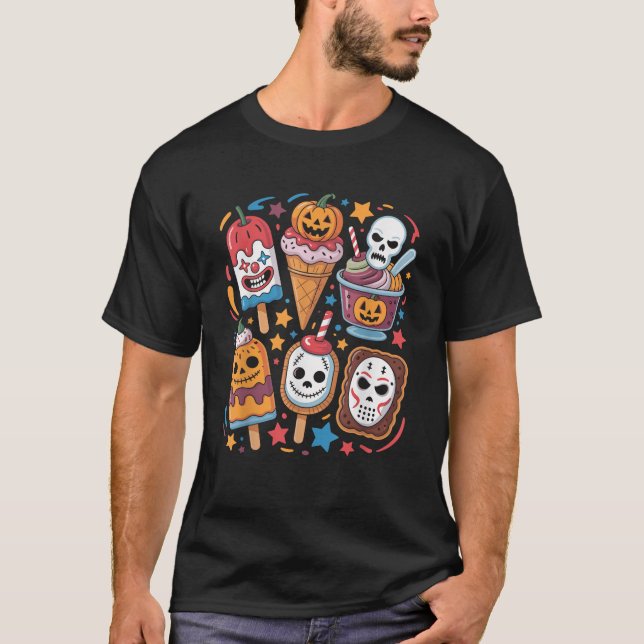 Halloween Summer Popsiween Eiscreme Summ T-Shirt (Vorderseite)