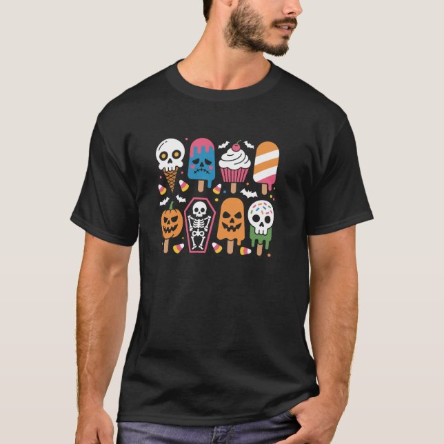 Halloween Summer Popsiween Eiscreme Summ T-Shirt (Vorderseite)