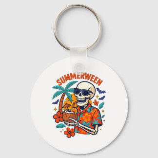 Halloween Summer Ween Skeleton Spooky Vacation Flo Schlüsselanhänger