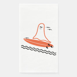 Halloween Surfer Ghost schwarz Serviette