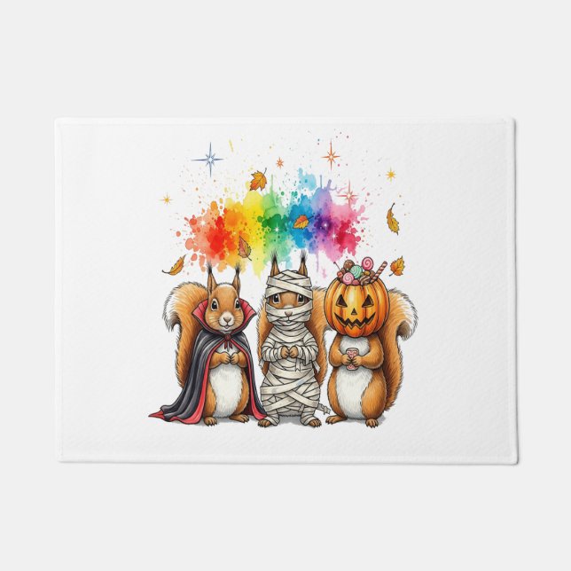 Halloween Süße Eichhörnchen Kostüm Fußmatte (Vorderseite)