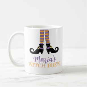 Halloween Süße Hexe Whimsical Schuhe Hexenbrauen Kaffeetasse
