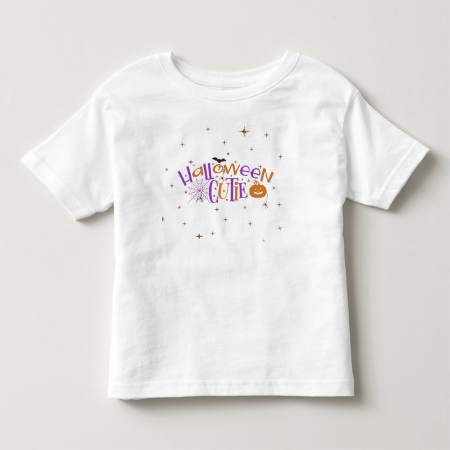 Halloween-Süsse - Kürbisbat-Spinnennetz Kleinkind T-shirt (Vorderseite)