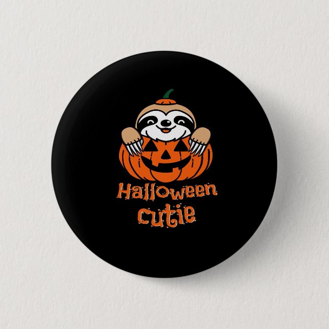 Halloween Süsse Sloth Essential T - Shirt Button (Vorderseite)