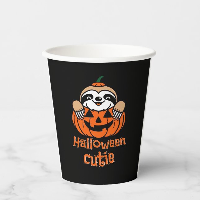 Halloween Süsse Sloth Essential T - Shirt Pappbecher (Vorderseite)