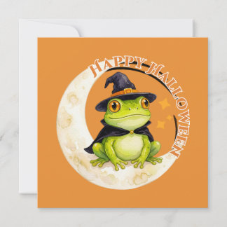 Halloween Süßer Frosch Kröte Hexe Grün