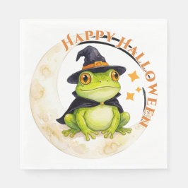 Halloween Süßer Frosch Kröte Hexe Serviette
