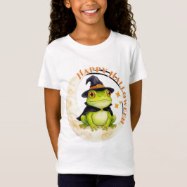 Halloween Süßer Frosch Kröte Hexe T-Shirt