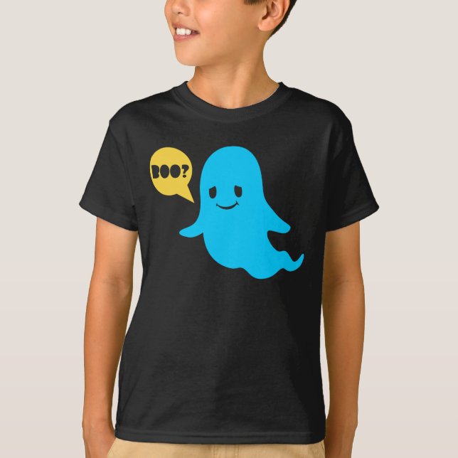 Halloween Süßer Geist Boo T-Shirt (Vorderseite)