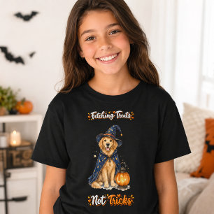 Halloween Süßer Golden Retriever Zaubertricks T-Shirt
