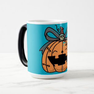 Halloween,Süßes Gesicht Kürbis,Spaßig , Kürbis mit Verwandlungstasse