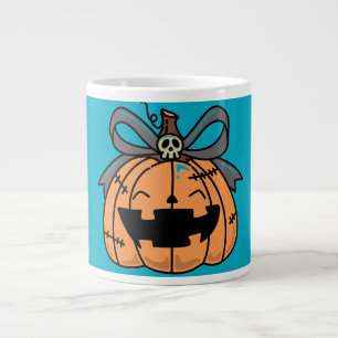 Halloween,Süßes Gesicht Kürbis,Spaßig , Kürbisgesi Jumbo-Tasse