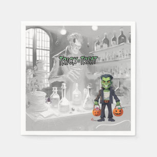 Halloween Süßes oder Saures Frankenstein Serviette