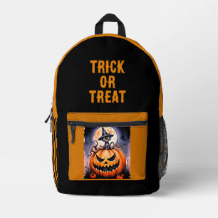 Halloween, Süßes oder Saures, Gruselige Kürbisse G Bedruckter Rucksack