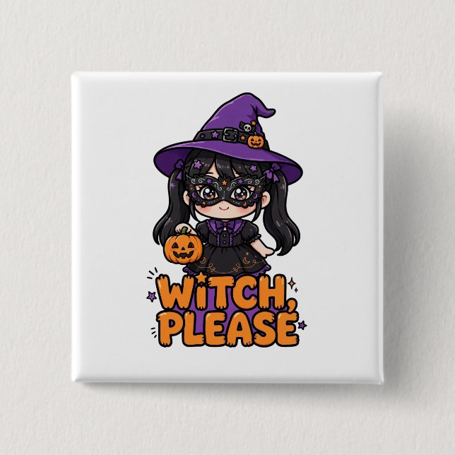 Halloween-Süßes-oder-Saures-Knopf Button (Vorderseite)