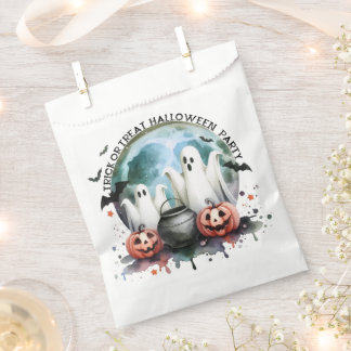 HALLOWEEN Süßes oder Saures Zwei Geister Mit Kürbi Geschenktütchen