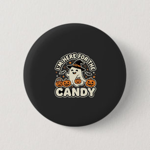 Halloween Süßigkeiten Geist Kürbis Design Button