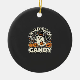 Halloween-Süßigkeiten-Geist-Kürbis-Design Keramik Ornament