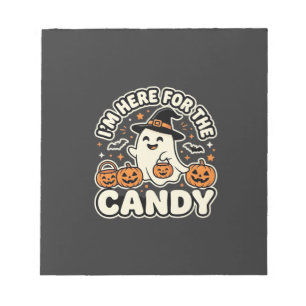 Halloween Süßigkeiten Geist Kürbis Design Notizblock
