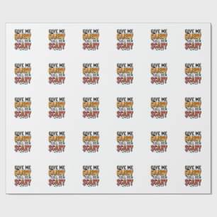 Halloween Süßigkeiten Gib mir Süßigkeiten Ruf mich Geschenkpapier