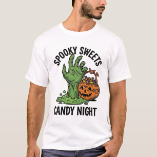 Halloween-Süßigkeiten-Monster-Vintage-Grusel-Lecke T-Shirt
