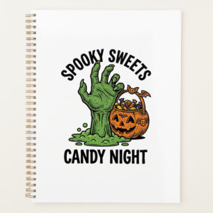 Halloween-Süßigkeiten-Monster Vintage Gruseliger B Planer