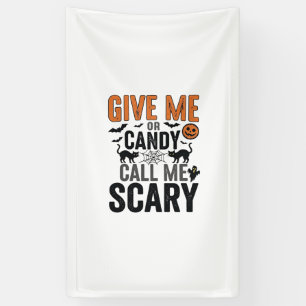 Halloween-Süßigkeiten oder nenne mich gruselig Vin Banner