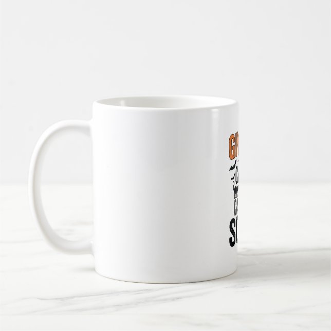 Halloween-Süßigkeiten oder nenne mich gruselig Vin Kaffeetasse (Links)